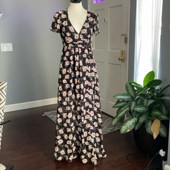 Forever 21 Floral Print Wrap Maxi Dress - Picture 3 of 8